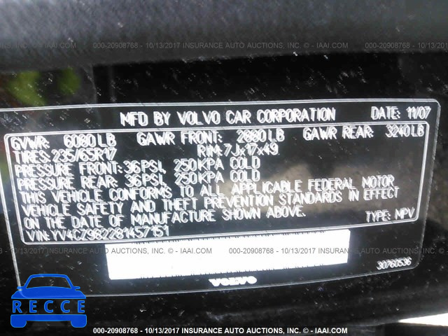2008 Volvo XC90 3.2 YV4CZ982281457151 image 8