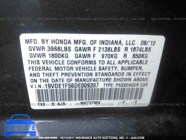 2013 Acura ILX 20 PREMIUM 19VDE1F56DE009397 image 8