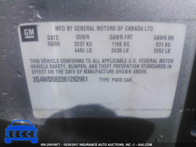 2006 Buick Lacrosse 2G4WD582261282961 image 8