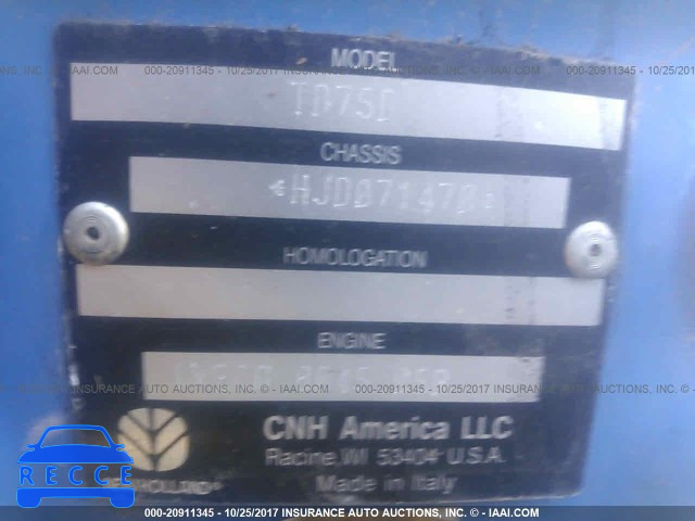 2007 NEW HOLLAND TRACOT HJD071470 image 8