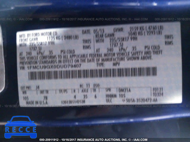 2013 Ford Escape 1FMCU9GX0DUD79407 image 8