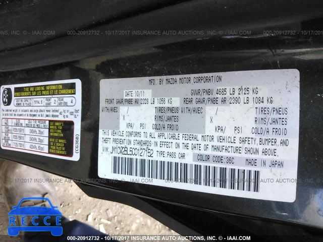 2012 Mazda 5 JM1CW2BL5C0127152 image 8