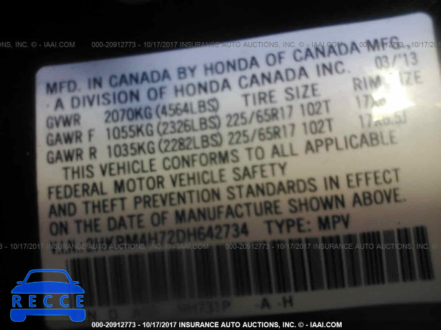 2013 Honda CR-V 2HKRM4H72DH642734 image 8