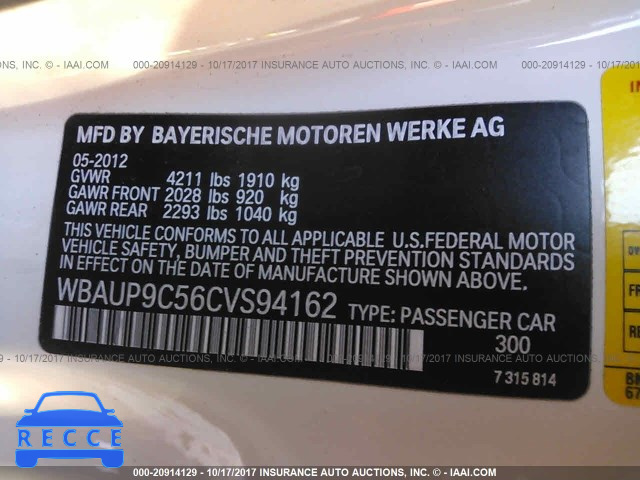 2012 BMW 128 I WBAUP9C56CVS94162 image 8