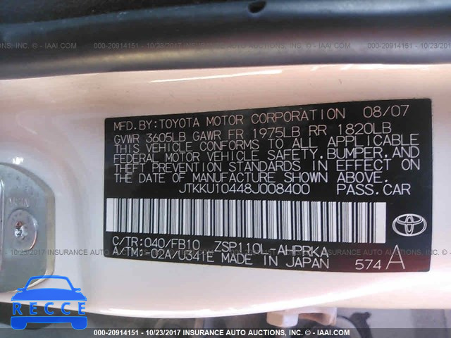 2008 Scion XD JTKKU10448J008400 image 8