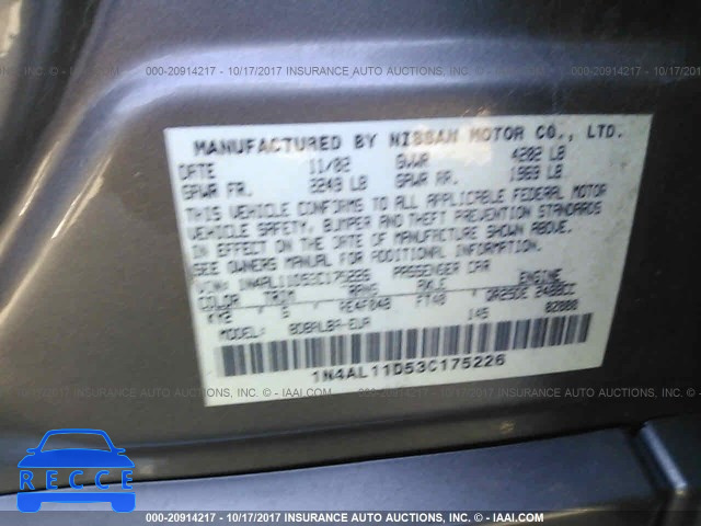 2003 Nissan Altima 1N4AL11D53C175226 image 8