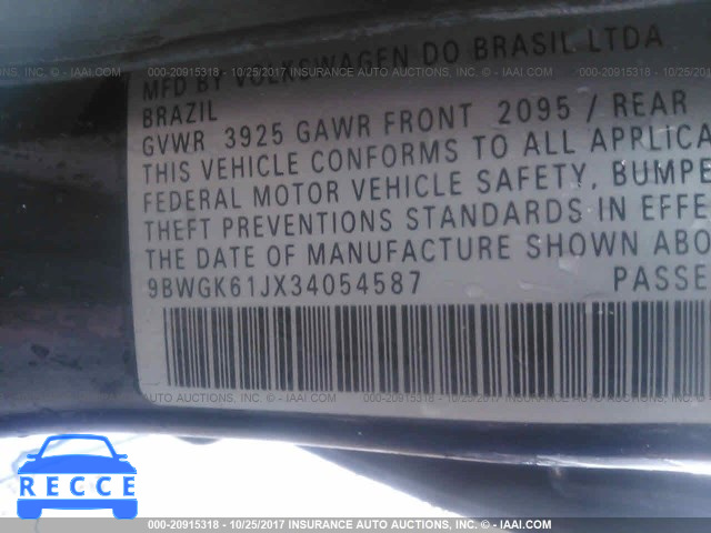 2003 Volkswagen Golf 9BWGK61JX34054587 image 8