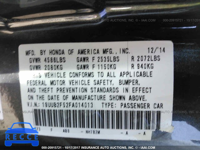 2015 Acura TLX TECH 19UUB2F52FA014013 image 8