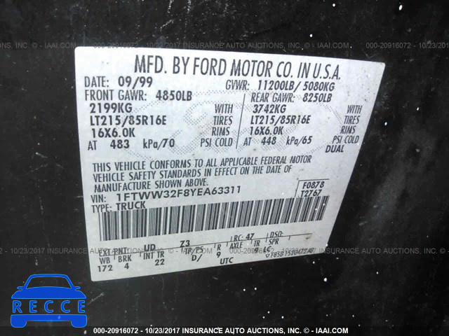 2000 Ford F350 1FTWW32F8YEA63311 image 8