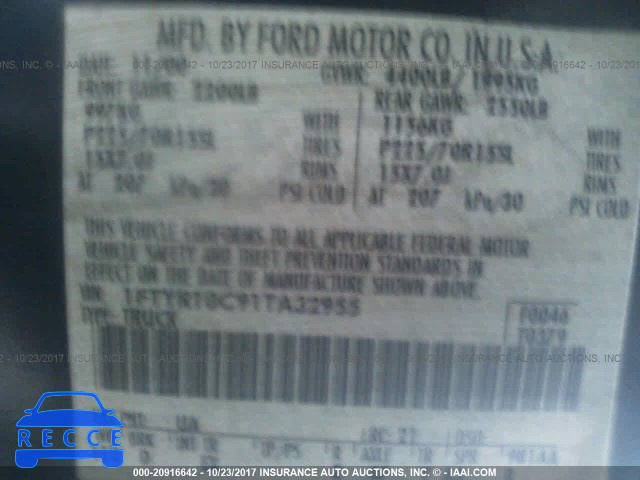 2001 Ford Ranger 1FTYR10C91TA32955 image 8