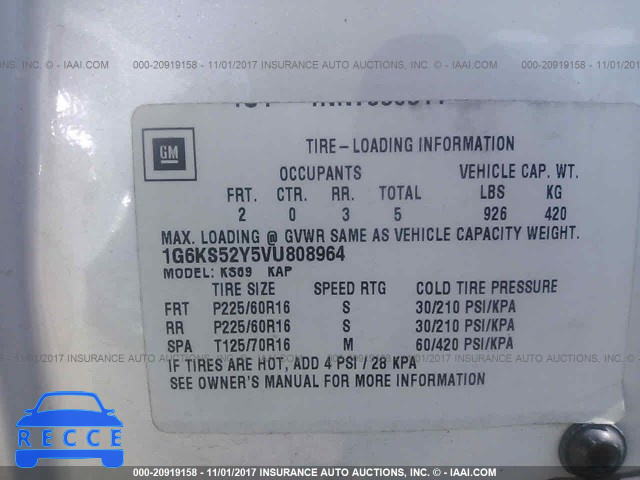 1997 Cadillac Seville SLS 1G6KS52Y5VU808964 image 8