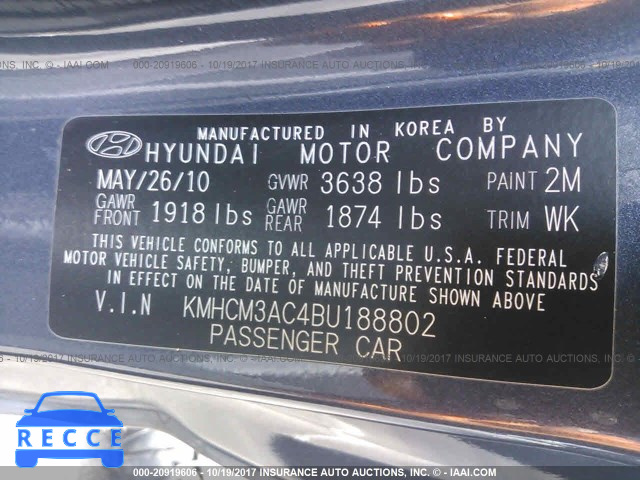 2011 Hyundai Accent KMHCM3AC4BU188802 image 8