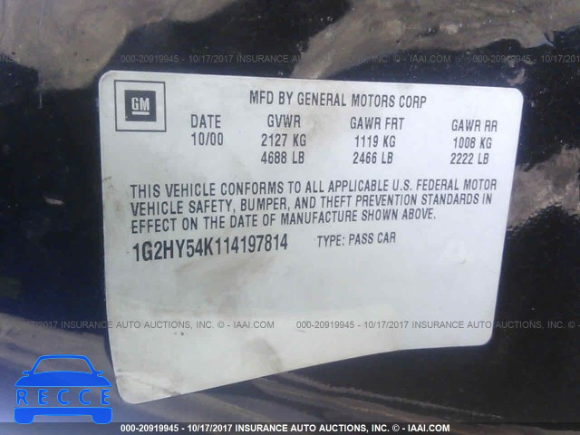 2001 Pontiac Bonneville 1G2HY54K114197814 image 8