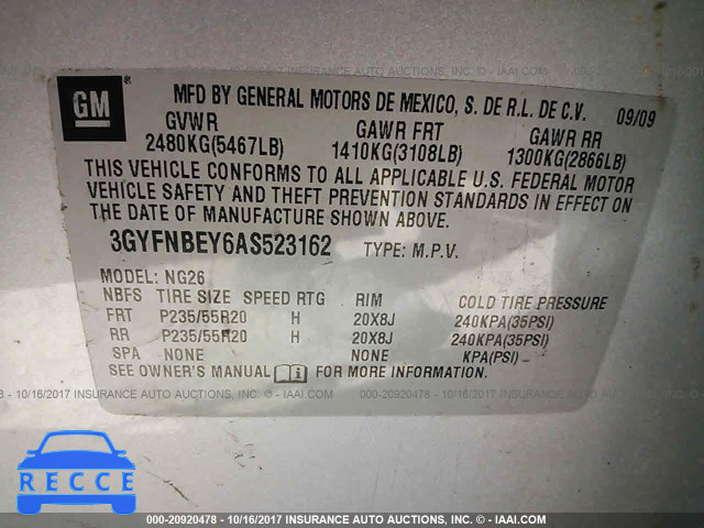 2010 Cadillac SRX 3GYFNBEY6AS523162 image 8