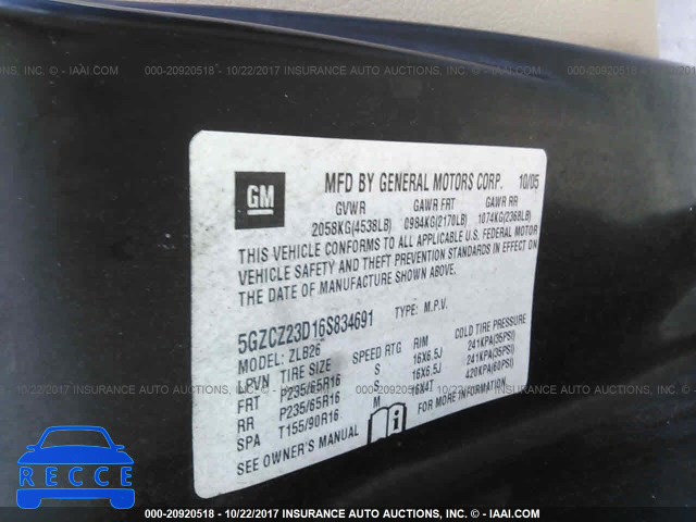 2006 SATURN VUE 5GZCZ23D16S834691 image 8