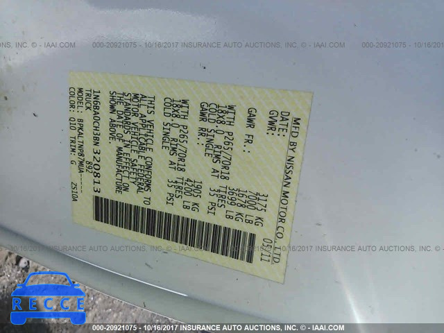 2011 Nissan Titan S/SV/PRO-4X 1N6BA0CH3BN320813 image 8