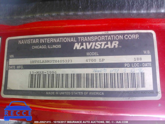 1996 INTERNATIONAL 4000 1HTSLABM0TH405323 image 9