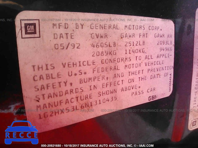 1992 Pontiac Bonneville SE 1G2HX53L6N1310435 image 8