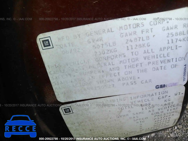 1992 Chevrolet Caprice CLASSIC/LTZ 1G1BN53E6NR150527 image 8