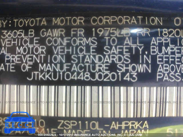 2008 Scion XD JTKKU10448J020143 image 8