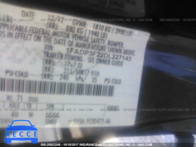 2013 Ford Focus 1FADP3F22DL227143 image 8