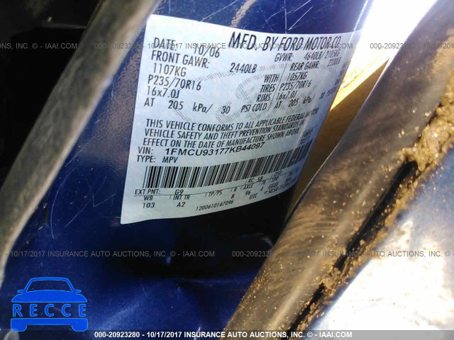 2007 Ford Escape 1FMCU93177KB44097 image 8