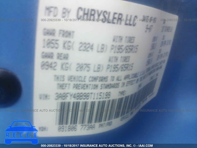 2008 Chrysler PT Cruiser 3A8FY48B98T115199 зображення 8