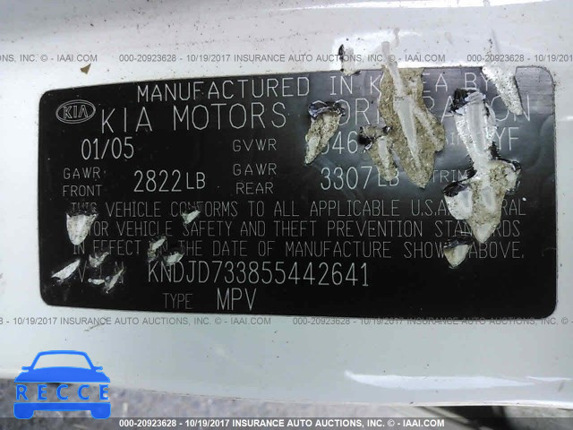 2005 KIA Sorento EX/LX KNDJD733855442641 image 8