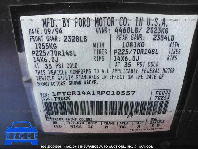 1994 Ford Ranger 1FTCR14A1RPC10557 зображення 8