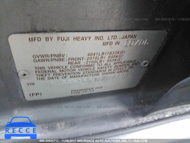 2007 Subaru Impreza 2.5I JF1GG61667G809378 image 8
