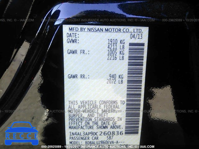 2013 NISSAN ALTIMA 1N4AL3AP9DC260836 image 8