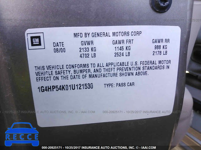 2001 Buick Lesabre CUSTOM 1G4HP54K01U121530 image 8