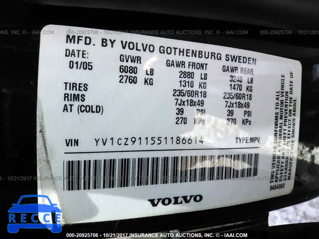 2005 Volvo XC90 YV1CZ911551186614 зображення 8