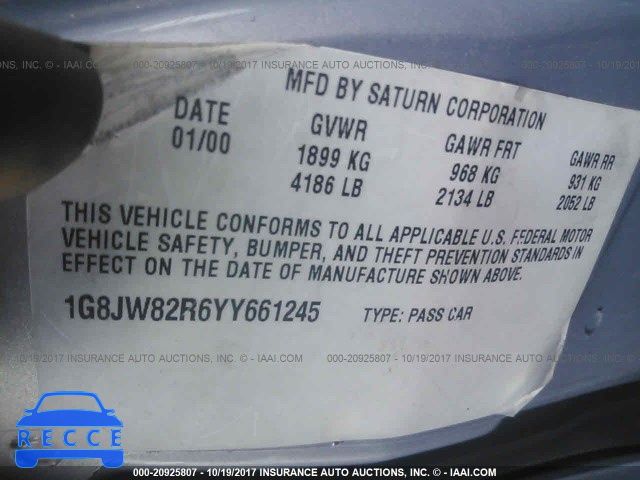 2000 Saturn LW2 1G8JW82R6YY661245 image 8
