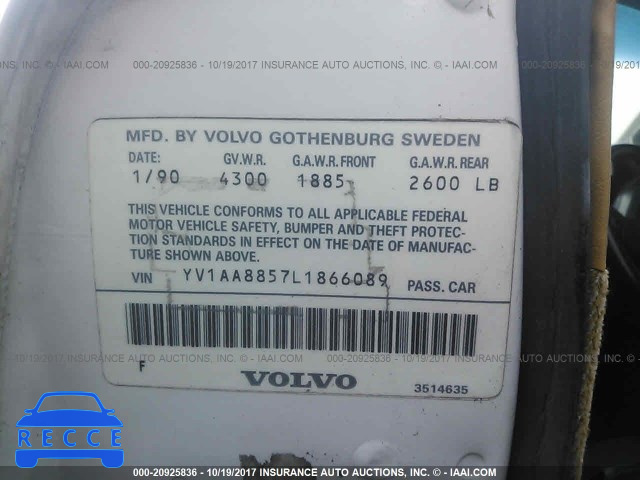 1990 Volvo 240 DL YV1AA8857L1866089 image 8