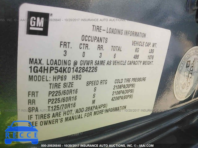 2001 Buick Lesabre CUSTOM 1G4HP54K014284226 image 8