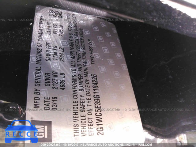 2016 Chevrolet Impala Limited LTZ 2G1WC5E39G1164226 image 8