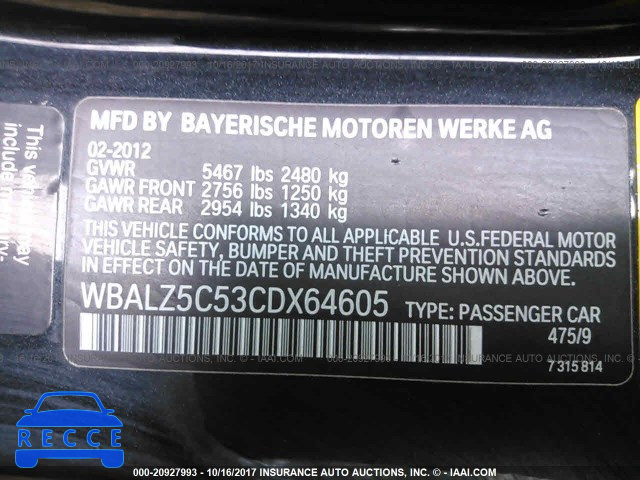 2012 BMW 650 WBALZ5C53CDX64605 Bild 8
