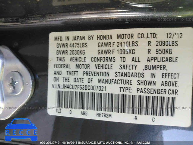 2013 Acura TSX TECH JH4CU2F63DC007021 image 8