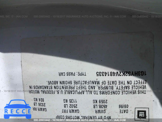 1997 Oldsmobile LSS 1G3HY52K2V4814335 зображення 8