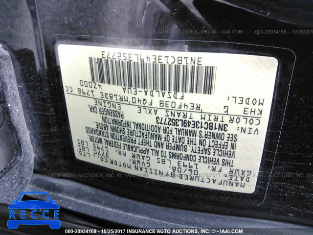 2009 Nissan Versa 3N1BC13E49L352773 зображення 8