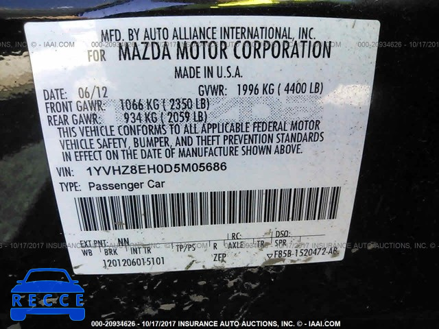 2013 Mazda 6 TOURING PLUS 1YVHZ8EH0D5M05686 image 8