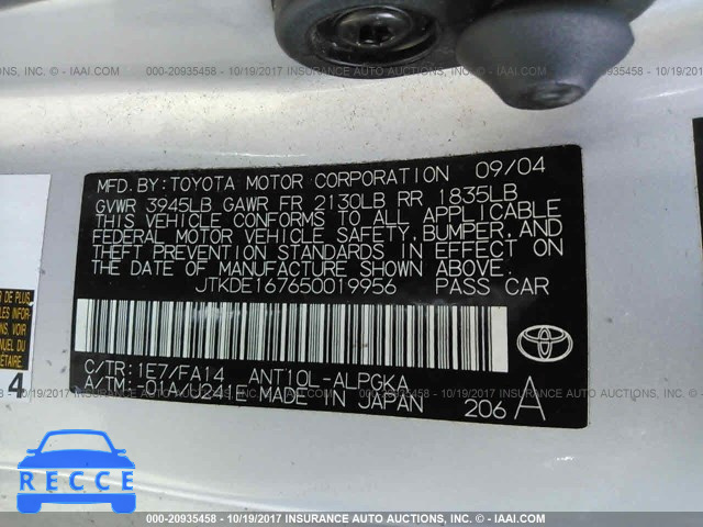 2005 Scion TC JTKDE167650019956 Bild 8