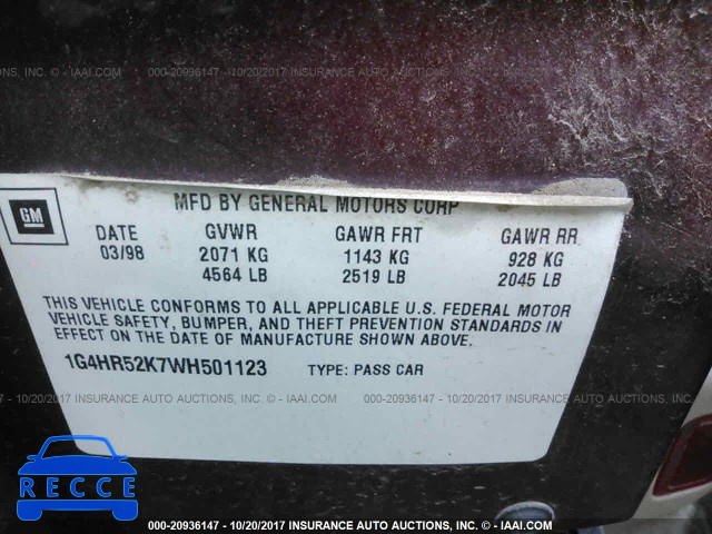 1998 Buick Lesabre LIMITED 1G4HR52K7WH501123 image 8