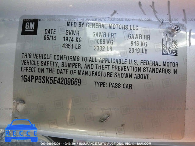 2014 Buick Verano 1G4PP5SK5E4209669 image 8