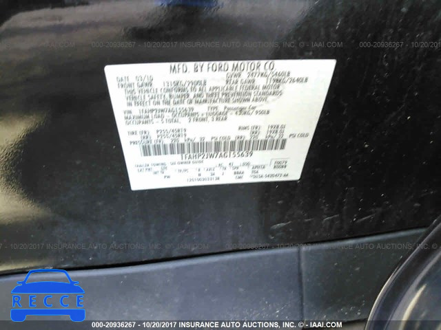 2010 Ford Taurus 1FAHP2JW7AG155639 image 8