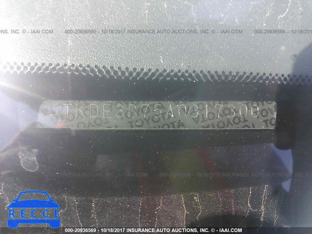 2010 TOYOTA SCION TC JTKDE3B75A0317300 image 8