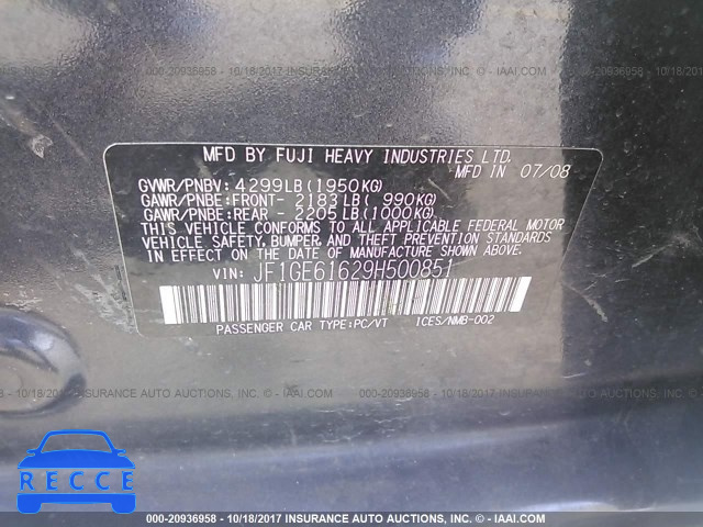 2009 Subaru Impreza 2.5I JF1GE61629H500851 Bild 8