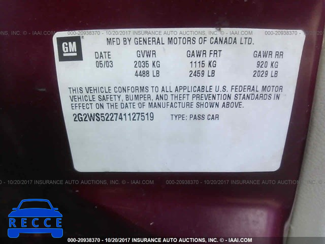2004 Pontiac Grand Prix GT2 2G2WS522741127519 image 8