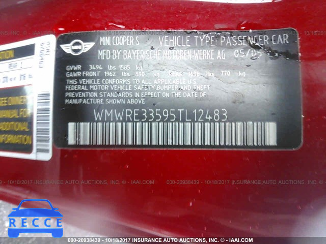 2005 Mini Cooper WMWRE33595TL12483 image 8